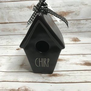 Rae Dunn Black CHIRP Birdhouse